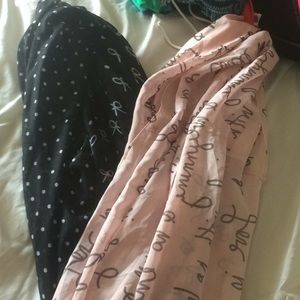 Pink and Black Scarves